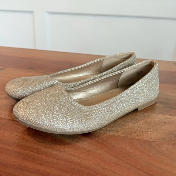 Dream Pairs Other - Dream Paris Gold Glitter Sparkle Ballet Flats Shoes Girl Size 4 EU 36 Glamour